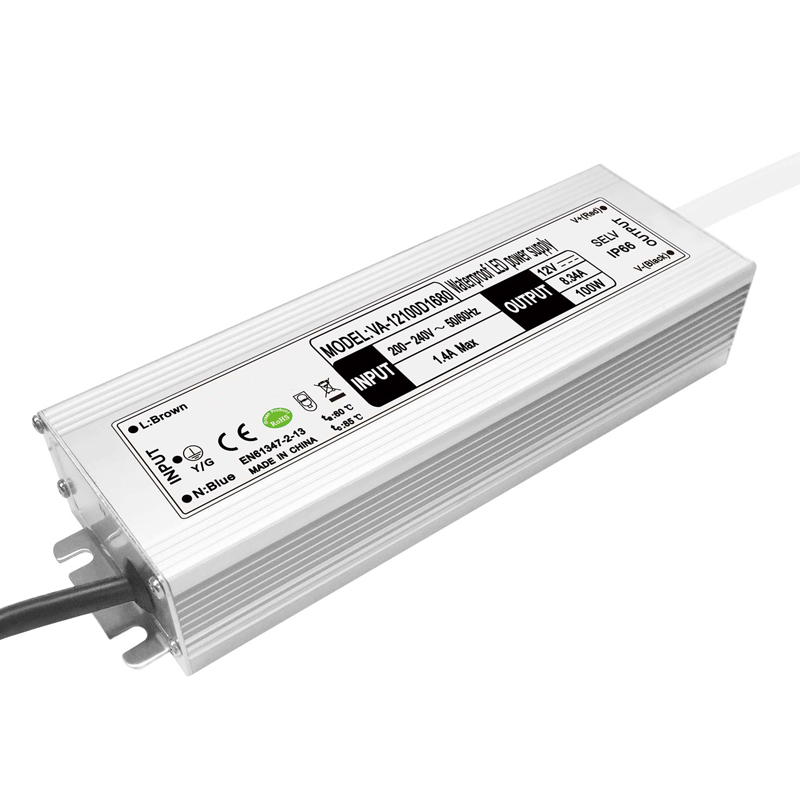 Водоотпорен LED драјвер со постојан напон од 100W