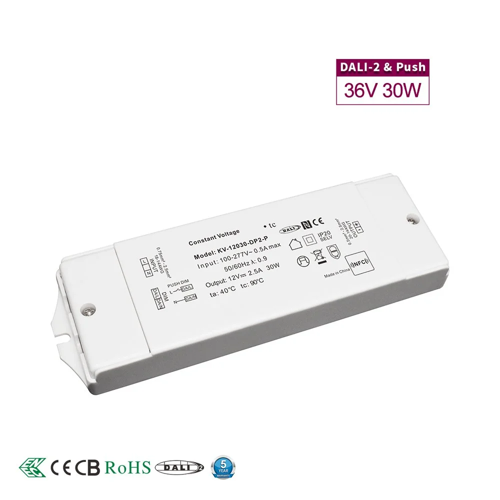36V постојан напон 30W DALI LED драјвер за затемнување