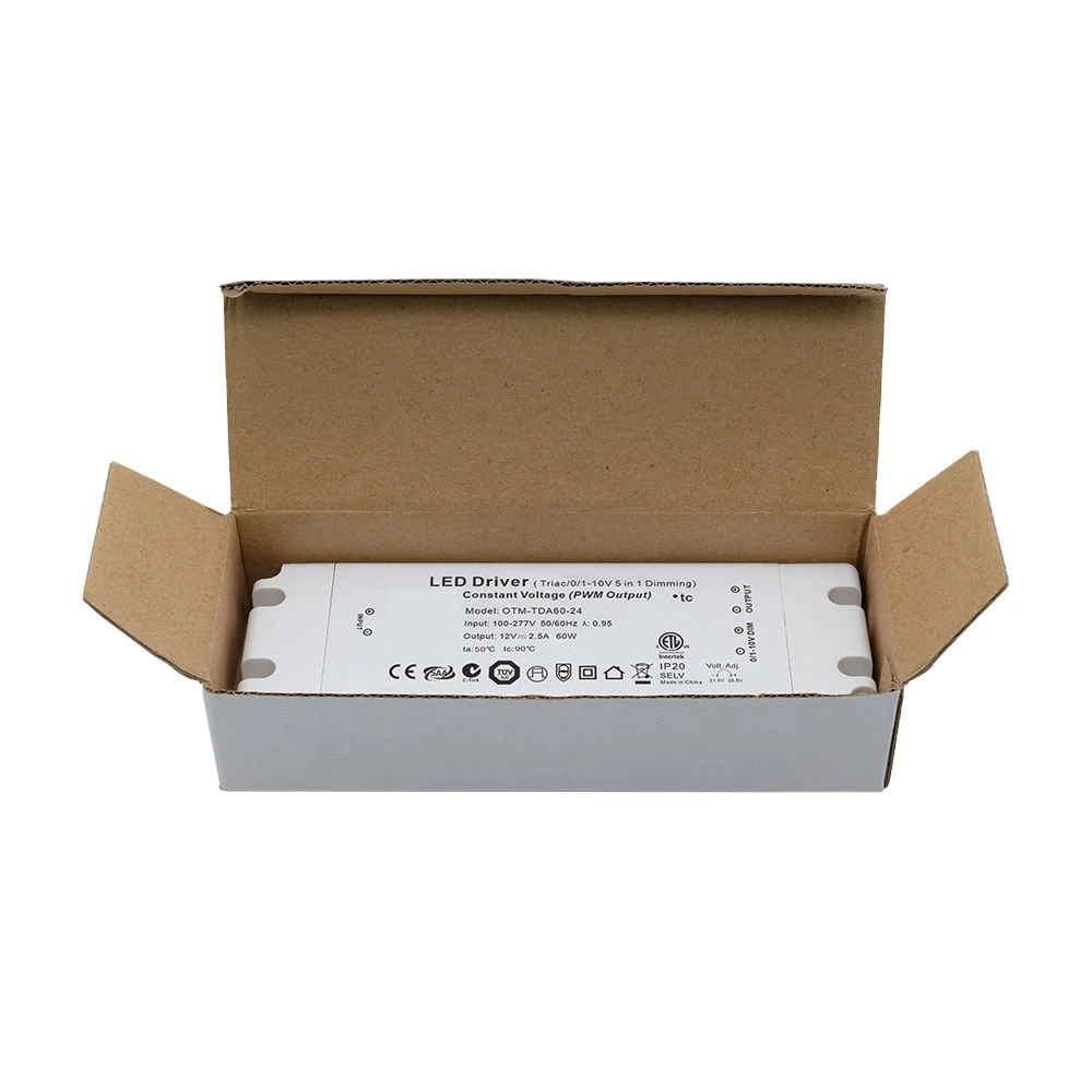 60W константен напон Ултра тенок тријак LED драјвер со затемнување