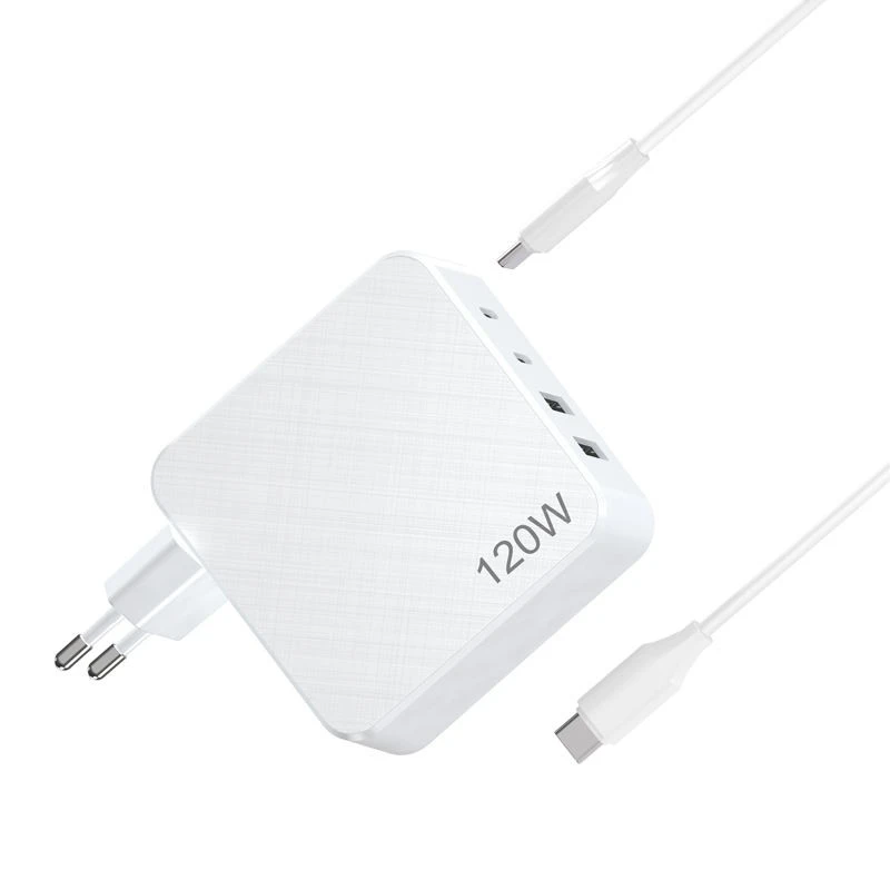 Ѕиден полнач со повеќе порти за лаптоп 120W GaN USB C полнач