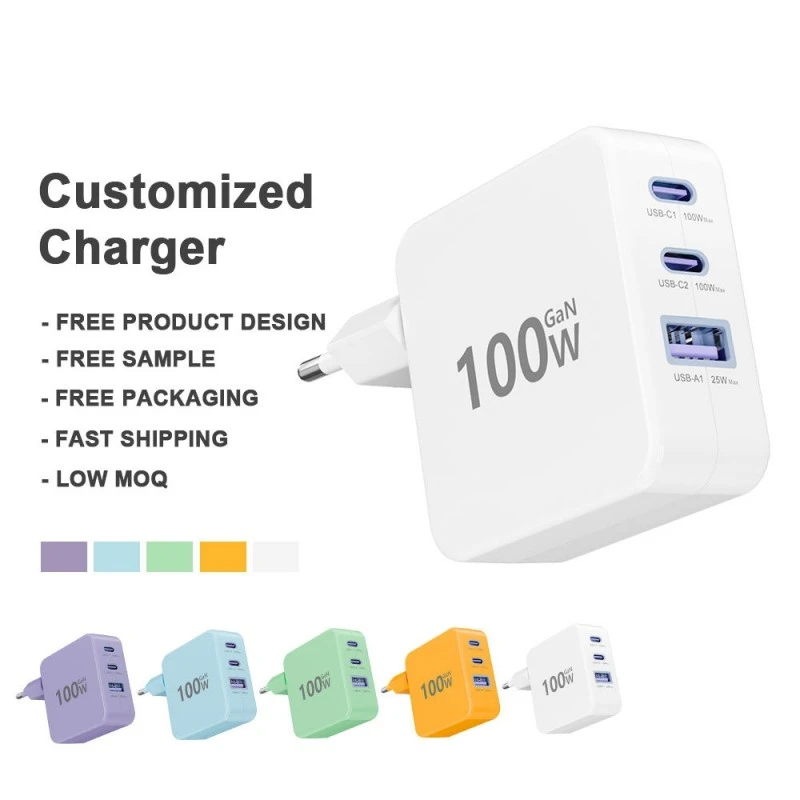 PD 3.0 100W тип C Брз полнач Обединетото Кралство САД AU ЕУ компатибилен ѕиден полнач